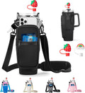 Regine Switzerland Water Bottle Carrier Bag - Neoprene Holder for 40oz Stanley Cup | Adjustable Strap