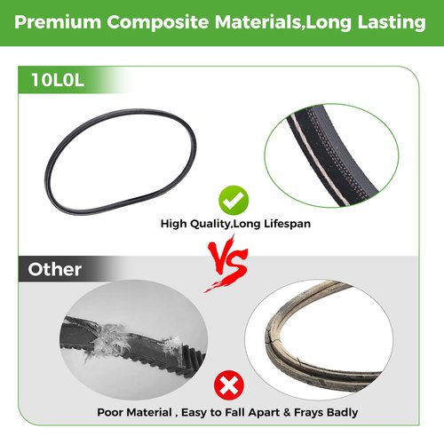 10L0L OEM 1014290 Golf Cart Starter Generator Belt for Club Car DS from 1987-1991 & 1994 Gas Models with 341 CC Engine
