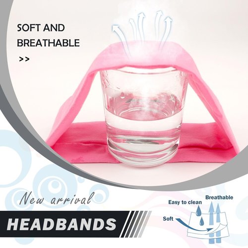 9Pcs Non-Slip Headbands for Women & Men - Soft Elastic Cotton Hair Bands for Yoga & Sports