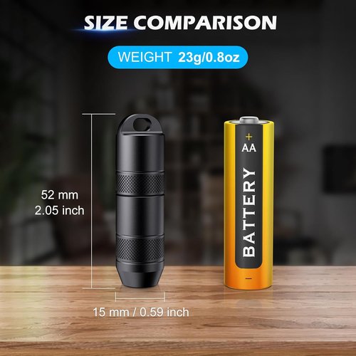 Mini X1 Rechargeable Keychain Flashlight - 100 Lumens, USB-C Fast Charge, Magnetic Base, Compact Black EDC Light