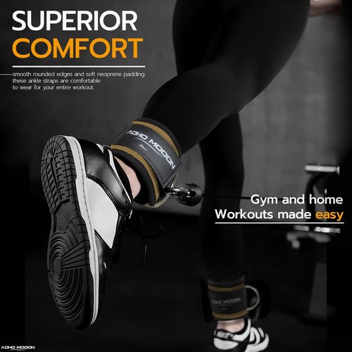 Comfortable Adjustable Ankle Straps - Gym Workout Leg Strap for Women | Glute Cuff & Kickback Foot Straps