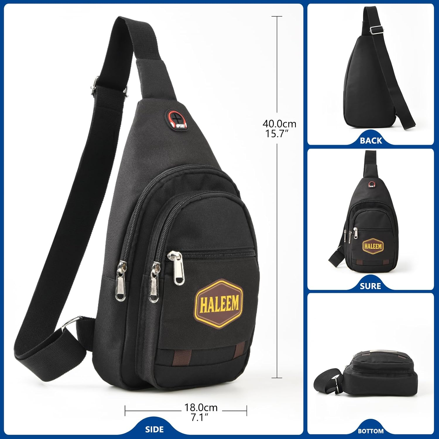 Skiennix Men's Sling Bag - Lightweight Crossbody Backpack with Multiple Pockets for Everyday Use