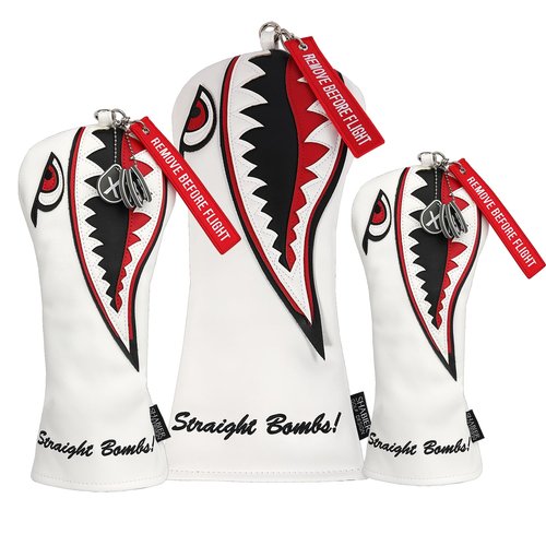 New Flying Tiger Warshark Golf Head Cover for Golf Head Club Available for Driver/Fairway/Hybird Club (One Set(1Dr+1Fa+1Hy))