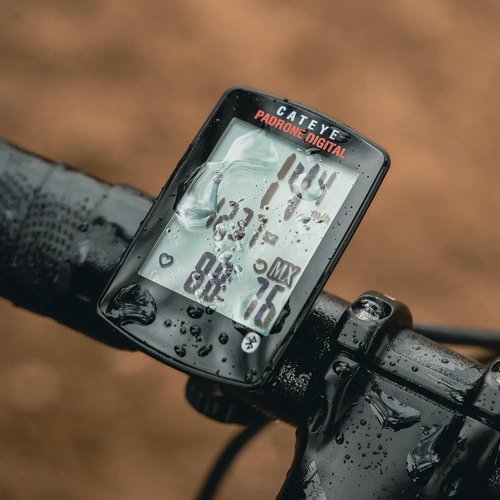 CATEYE Padrone Bluetooth Cycling Computer - Waterproof IPX8 Speedometer with Heart Rate & Cadence | Compatible with Road, MTB, Gravel Bikes