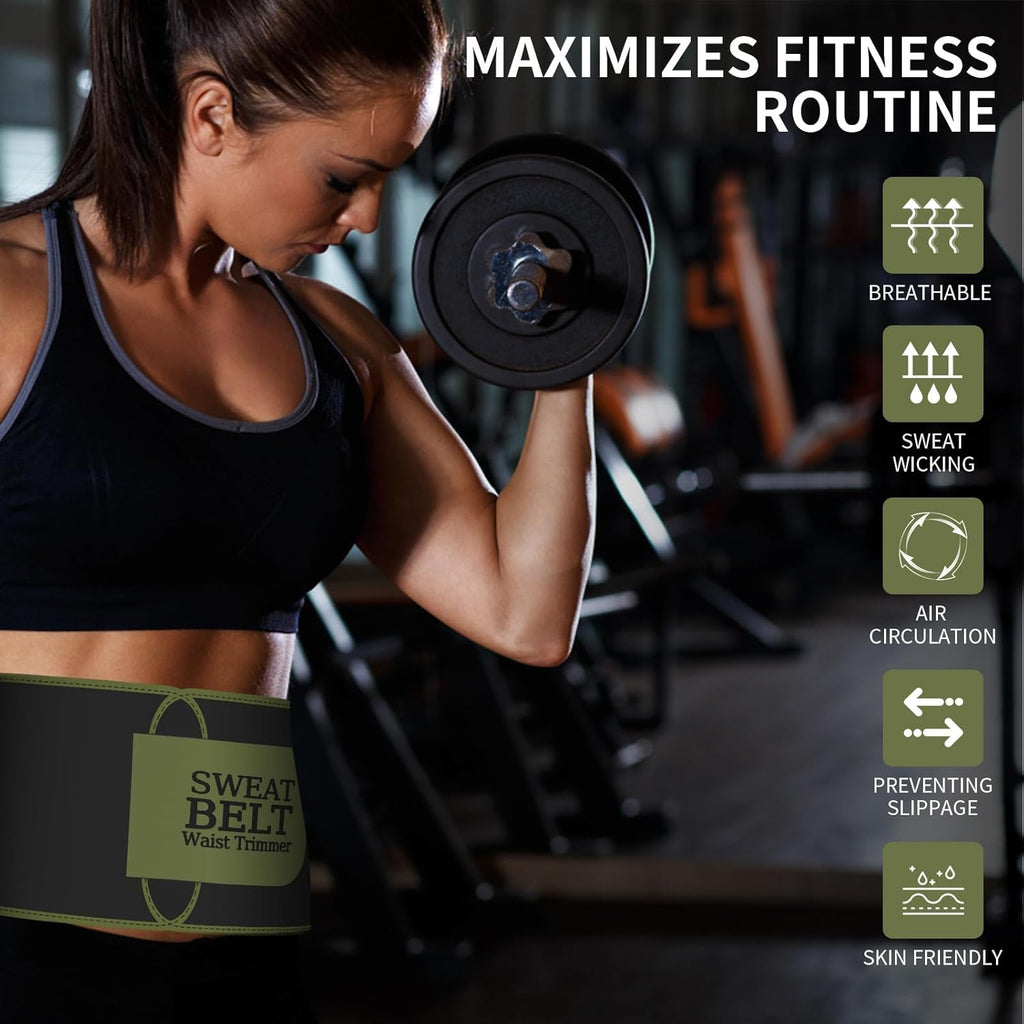 ZPP Waist Trainer - Neoprene Sweat Band Waist Trimmer Belt for Effective Workout Slimming