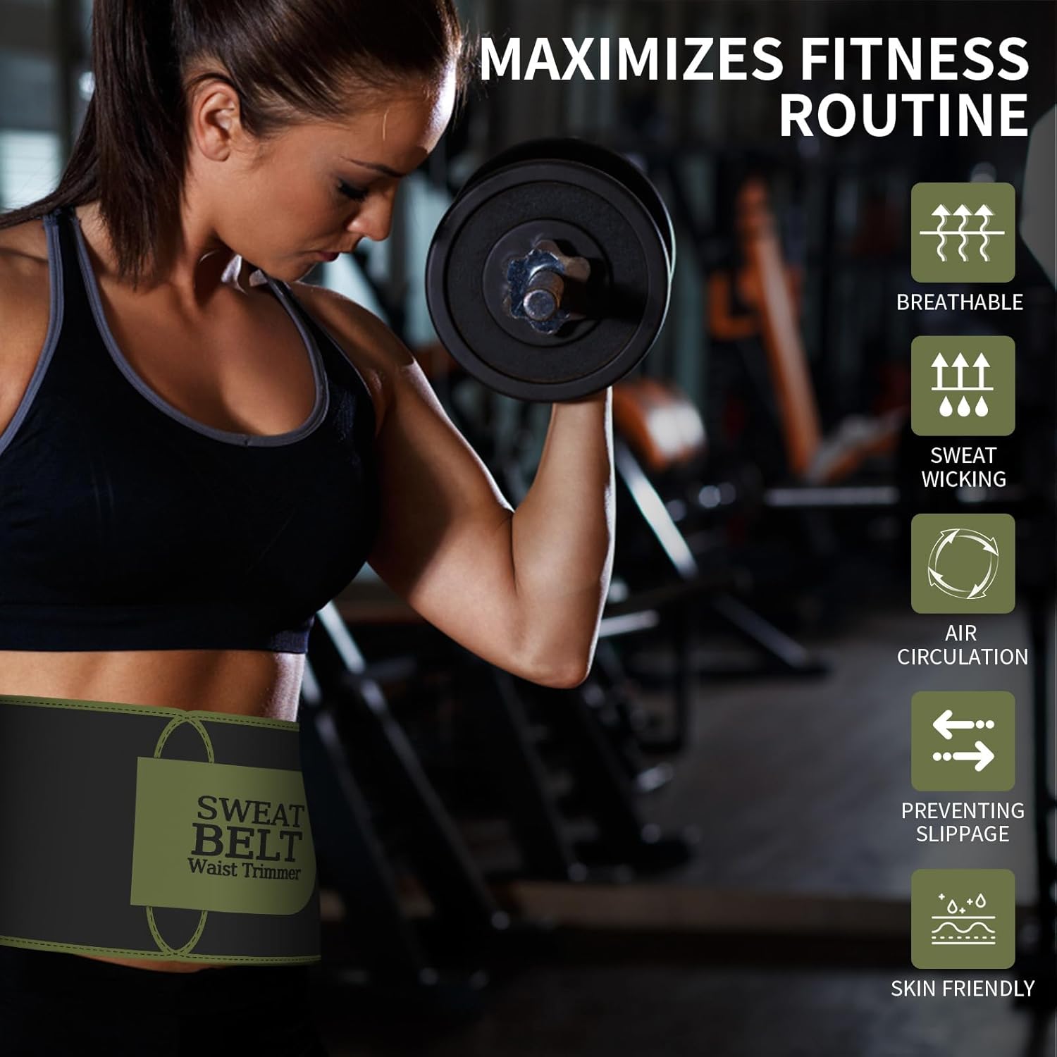 ZPP Waist Trainer - Neoprene Sweat Band Waist Trimmer Belt for Effective Workout Slimming