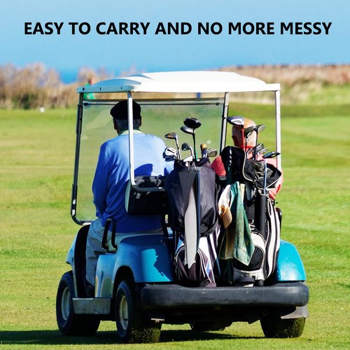 3 Pack Large Golf Towels, 16" x 24" Tri-Fold Portable Microfiber Fabric Waffle Pattern Golf Towel for Golf Bag with Carabiner Clip to Quickly Remove Sand, Mud, Dirt and Sweat