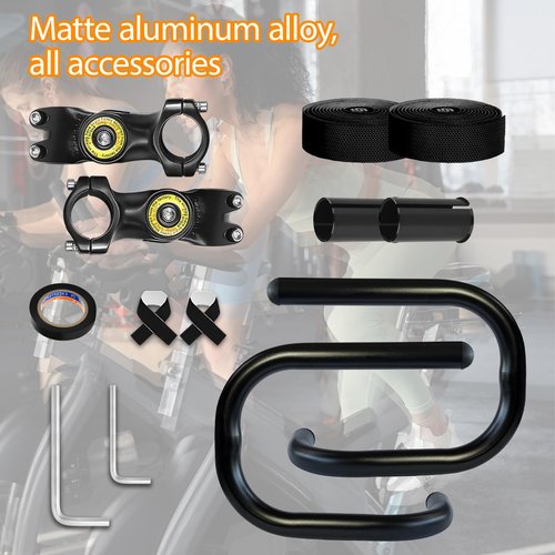 1 Pair U-Handlebar Extender for Indoor Spin Bikes,Get a Comfortable Upright Ride & Multiple Grip Positions to Relieve Strain.