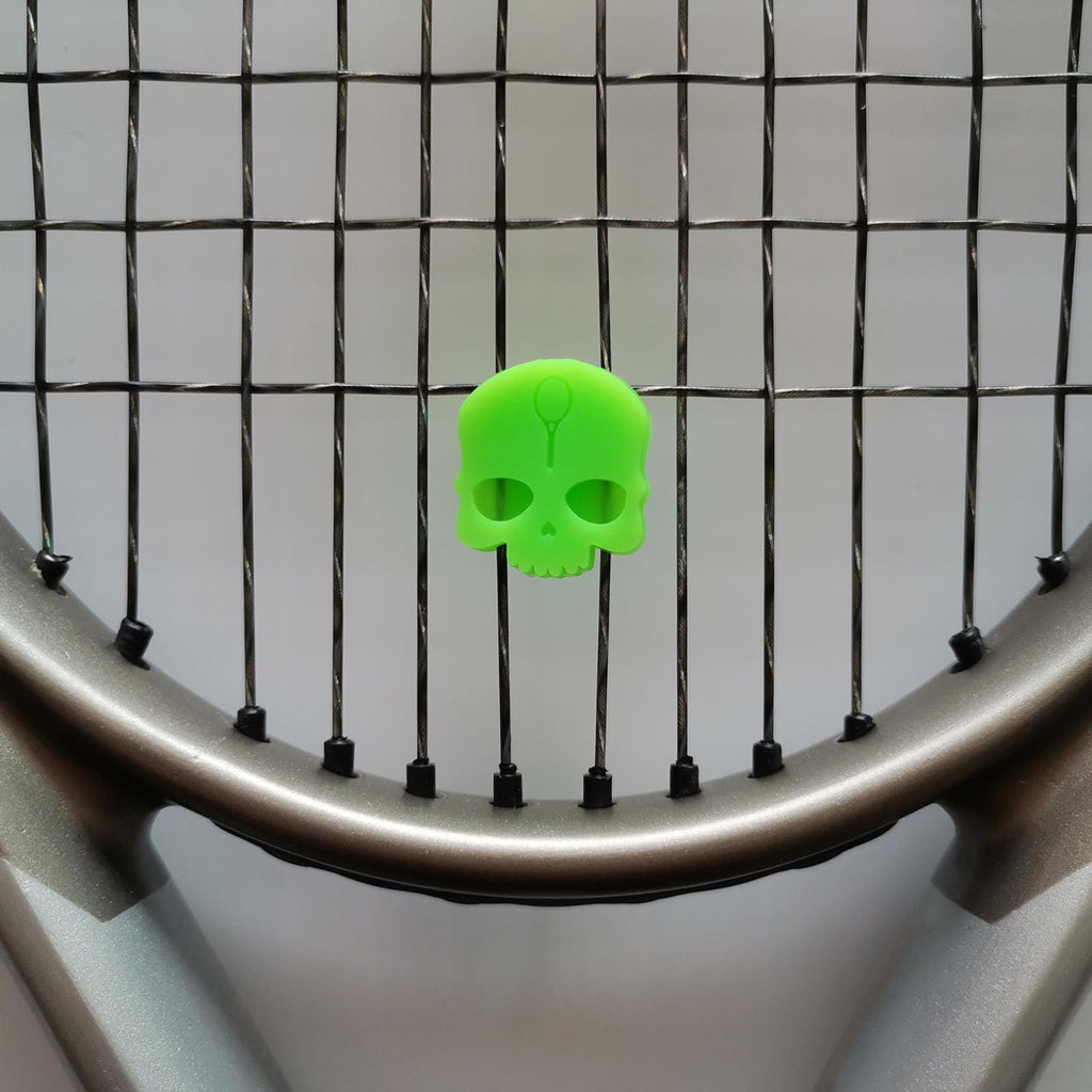 Tennis Dampener Cute/Funny 6 Pack Skull Tennis Racket Vibration Dampener Soft Silicone Tennis Racquet Shock Absorbing Tennis Damper Tennis Racket Shock Absorber(6 Pack Skull)