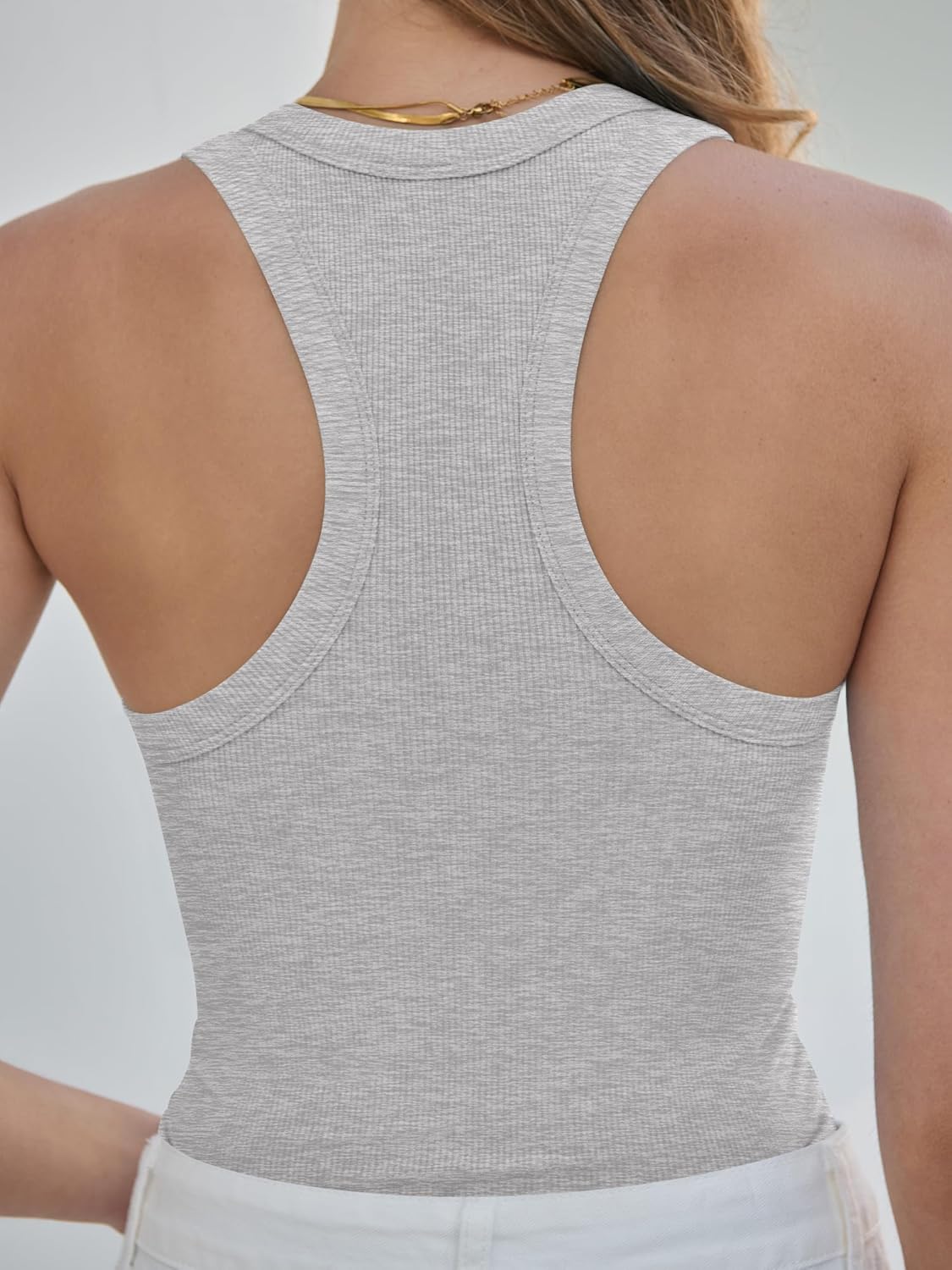 ANRABESS Women's Sleeveless Square Neck Tank Top - Ribbed Knit Slim Fit for Summer Workout | Casual Style