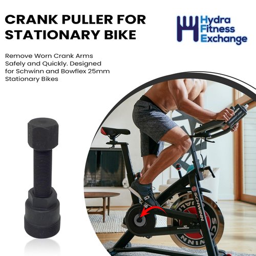 Hydra Fitness Exchange Crank Puller Tool 1000512919 – 25mm Bike Crank Arm Remover for Spline & Standard Cranks, Compatible with Schwin & Bow.Flex Stationary Bikes – Maintenance Disassembler Tool