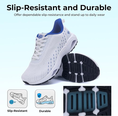 AOV Wide Toe Box Running Shoes - Arch Support Sneakers for Men | Orthotic Slip-On for Gym & Jogging