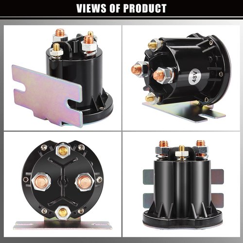 Geggkake EZGO TXT Solenoid, 48V Golf Cart Solenoid, Fit E-Z-GO Electric 48V TXT 2010-Up & All 48V MPT 800/1000 Vehicles Golf Cart, OEM# 612711