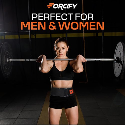 Forcify Belt Squat Weightlifting Belt – 59.8" x 4" Adjustable Nylon Gym Belt with Metal Buckle – Lifting Support for Men and Women