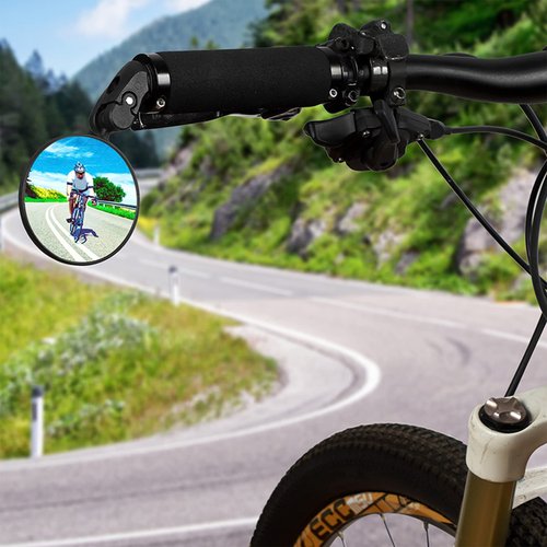 REMAROVE Bike Mirror Bicycle Rear View Mirror 2 PCS Adjustable Bike Bar End Mirror HD Wide Angle Convex Lens