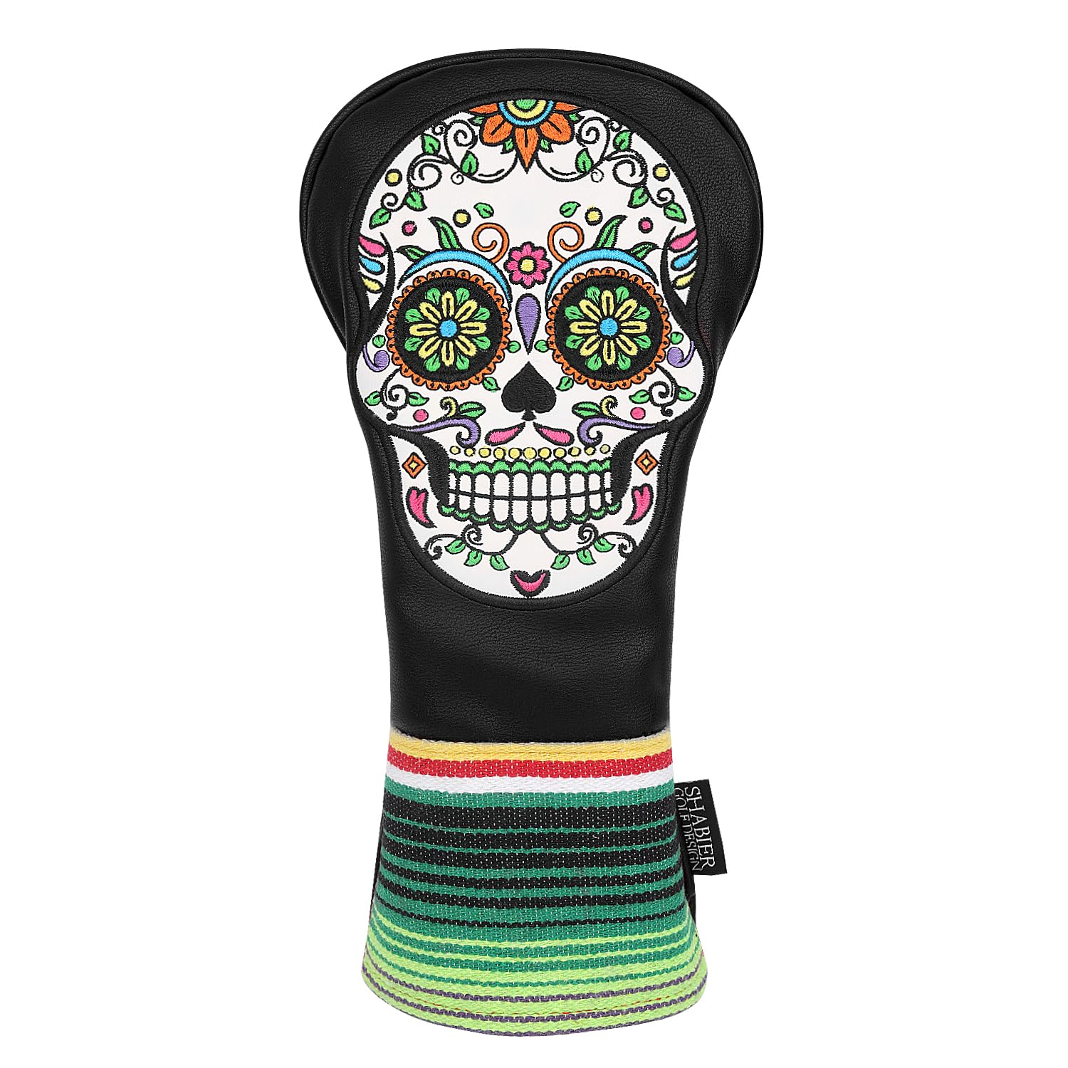 SHABIER Green Eyes Design Golf Headcover with Skull Design for Golf Club (Black, Fairway)