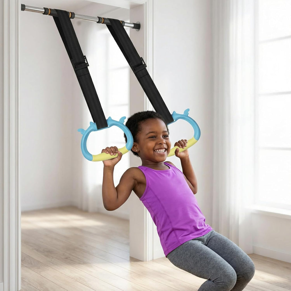 Skiennix Gymnastics Rings - Adjustable Strength Training Equipment for Kids | Home Gym Fitness