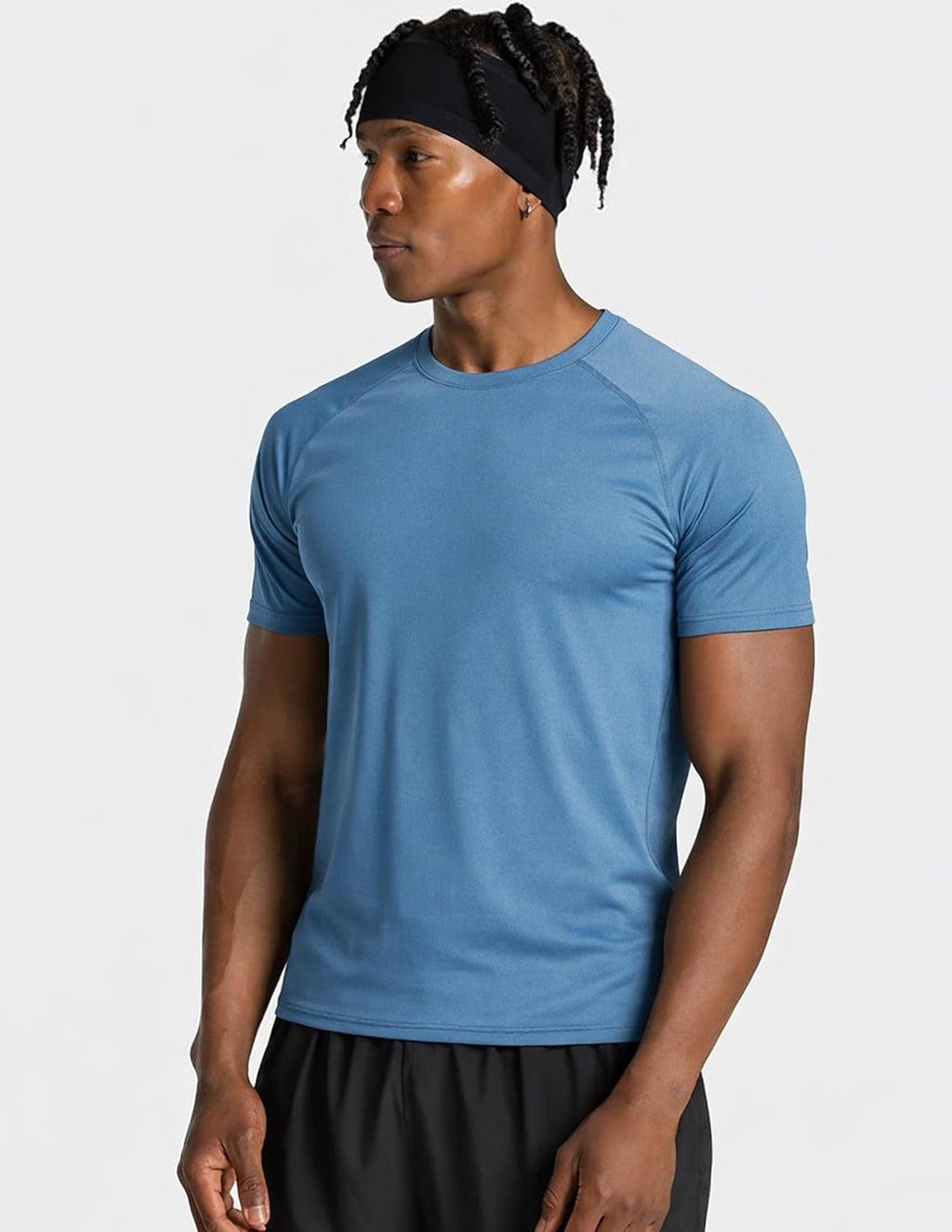 Skiennix Men's Active Quick Dry Crew Neck T-Shirts - 5 Pack Athletic Gym Tees for Workouts