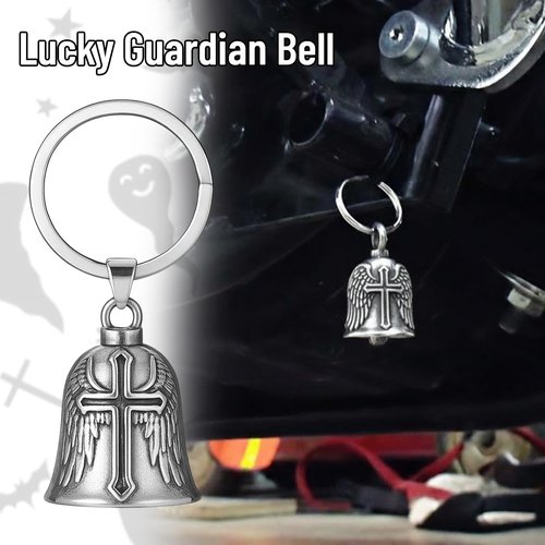 Motorcycle Bell, Keychain Accessories Biker Gifts Black Motorcycle Set Symbolic Safety Accessory for Riders Men Women Guard Riding