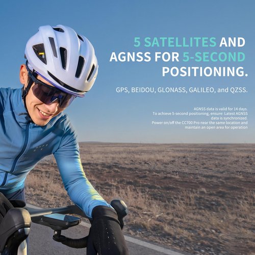 GEOID CC700 Pro 2.8" Color Touchscreen GPS Bike/Cycling Computer, Map Navigation with Re-Route Planning, WiFi Auto-Sync, ANT+/Bluetooth, Message Notification, IPX7 Waterproof, Free Indoor Training