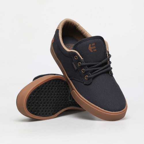 Etnies Jameson 2 Eco Sustainable Skate Style, Reinforced Cupsole, Cushioned Feel, Everyday Sneakers, Vegan - Navy/Gum/Gold - 10.5