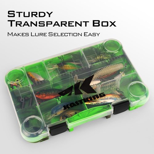 KastKing Tackle Boxes - Durable Plastic Storage Organizer with Removable Dividers | 2-Pack or 4-Pack Options