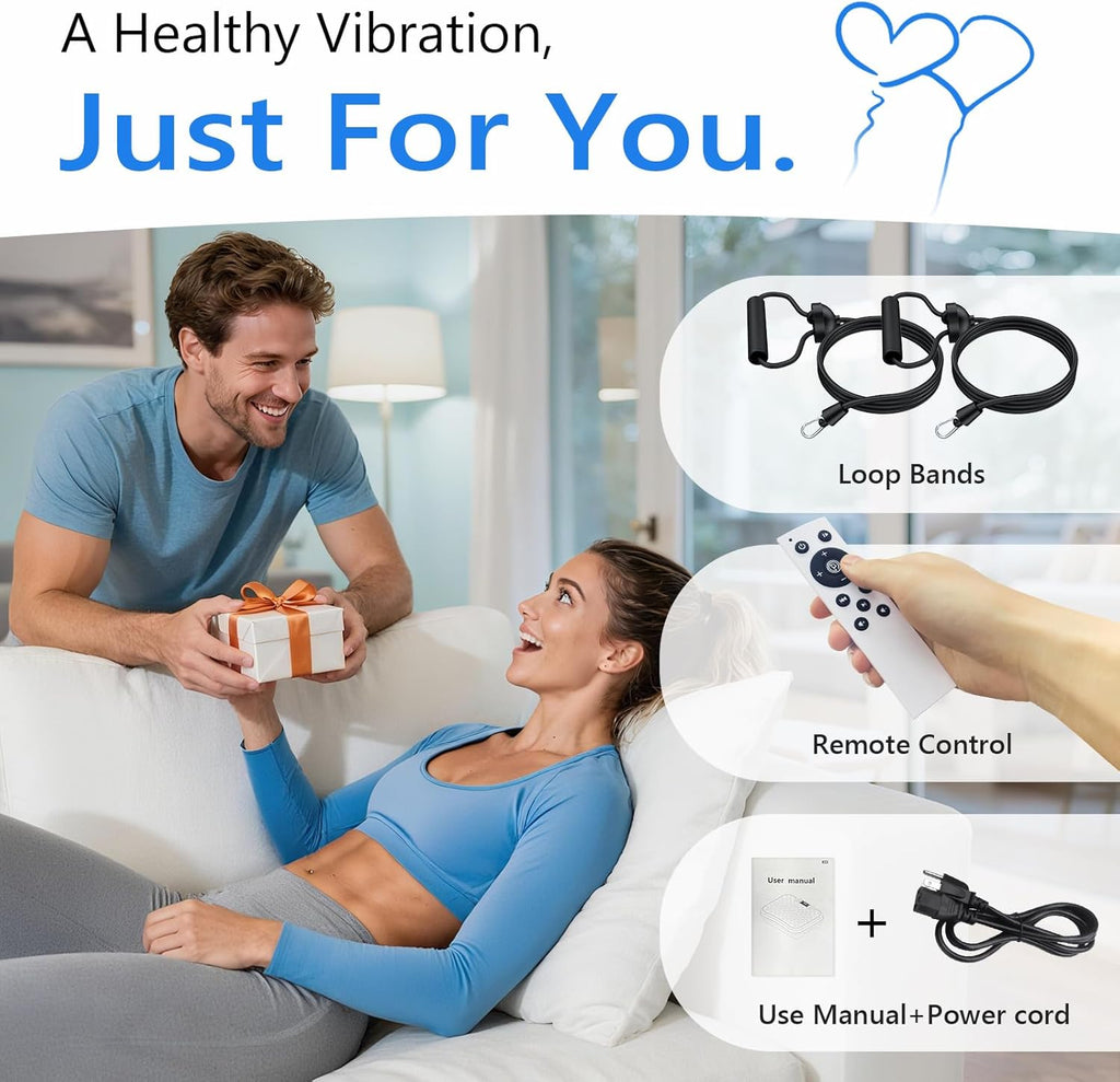 Skiennix Vibration Plate - Full Body Workout Machine for Weight Loss & Lymphatic Drainage - 400 Lbs Capacity