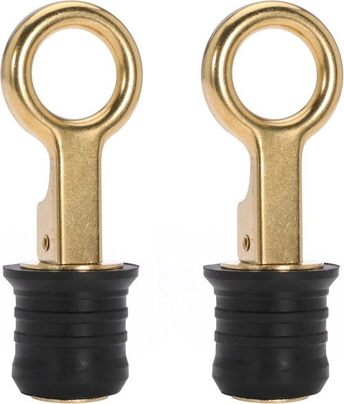 Boat Drain Plug - O-Handle Snap Plug for Easy Installation | Durable Brass & Stainless Steel