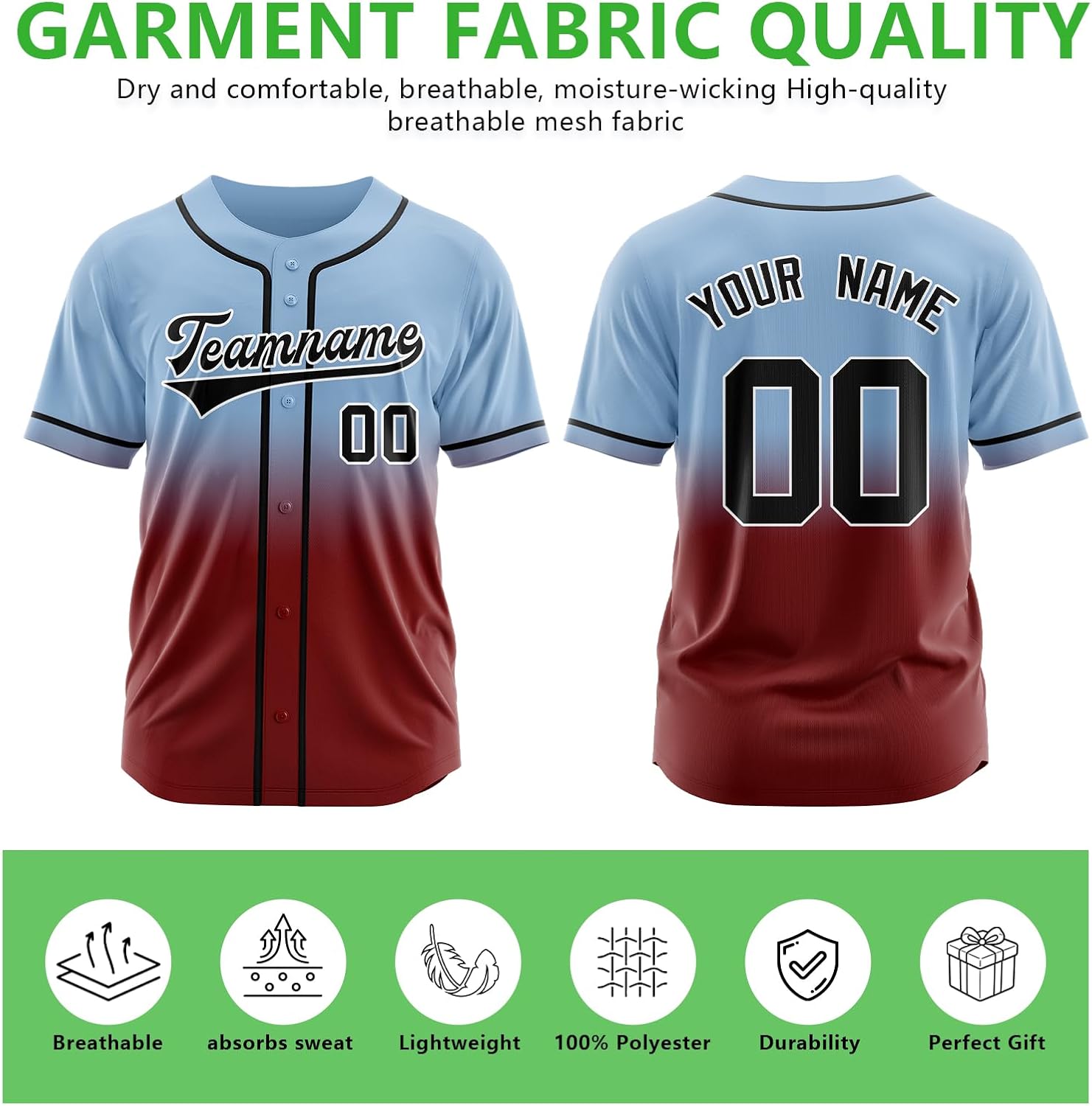 Skiennix Custom Baseball Jerseys - Personalized Team Names & Numbers for Men, Women & Youth