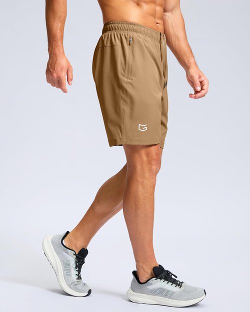 G Gradual Men's Athletic Running Shorts - Quick Dry with Zipper Pockets | Available in 5", 7", 9" Sizes