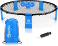 GOOX Roundnet Game Set - Outdoor Beach Ball Games with 3 Balls, Carrying Bag & Strip Light