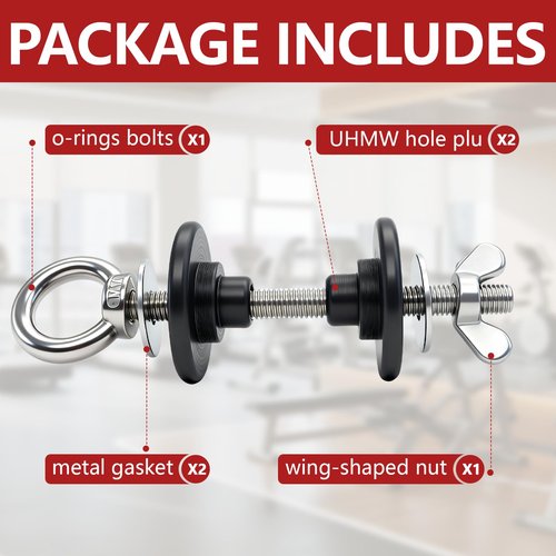 2Pack Resistance Band Pegs 304 Stainless Steel Band Anchors Heavy Duty Band Hooks with Variable Diameter Hole Plug Suitable for Power Rack with 5/8"-1"Hole,Strength Traning,Fitness,Physical Therapy