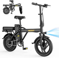 WERHY Electric Bike - 500W Motor, 22 MPH Max Speed, Folding Design, 14" Mini E-Bike for 30-50 Miles Range