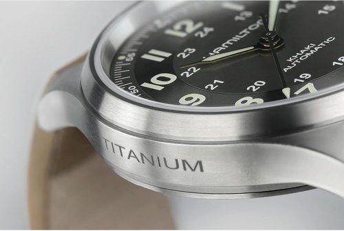Hamilton Khaki Field Titanium Automatic Men's Watch - 42mm Swiss Made, Black Dial, 100m Waterproof, Leather Strap