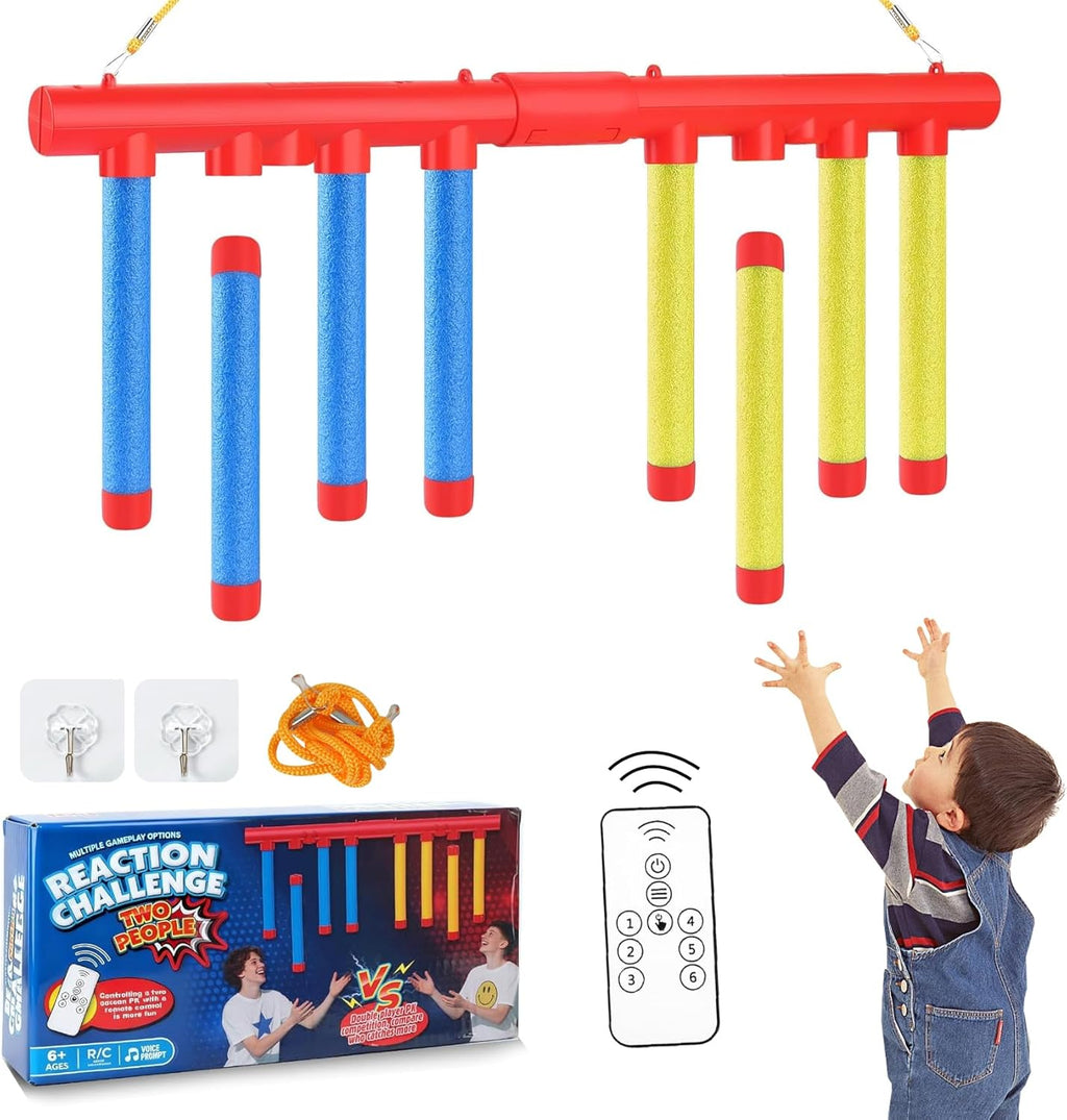 Reflex Drop Sticks Challenge Game - Enhance Hand-Eye Coordination | 3 Adjustable Speed Modes for All Ages