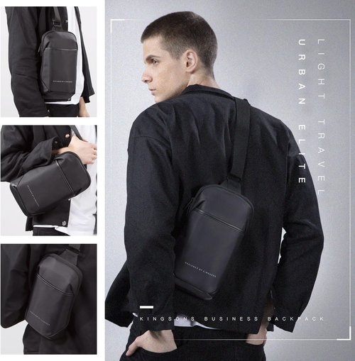Kingsons Small Crossbody Bag - Waterproof Sling Bag with Anti-Theft Pocket | Casual Daypack for Travel & Hiking