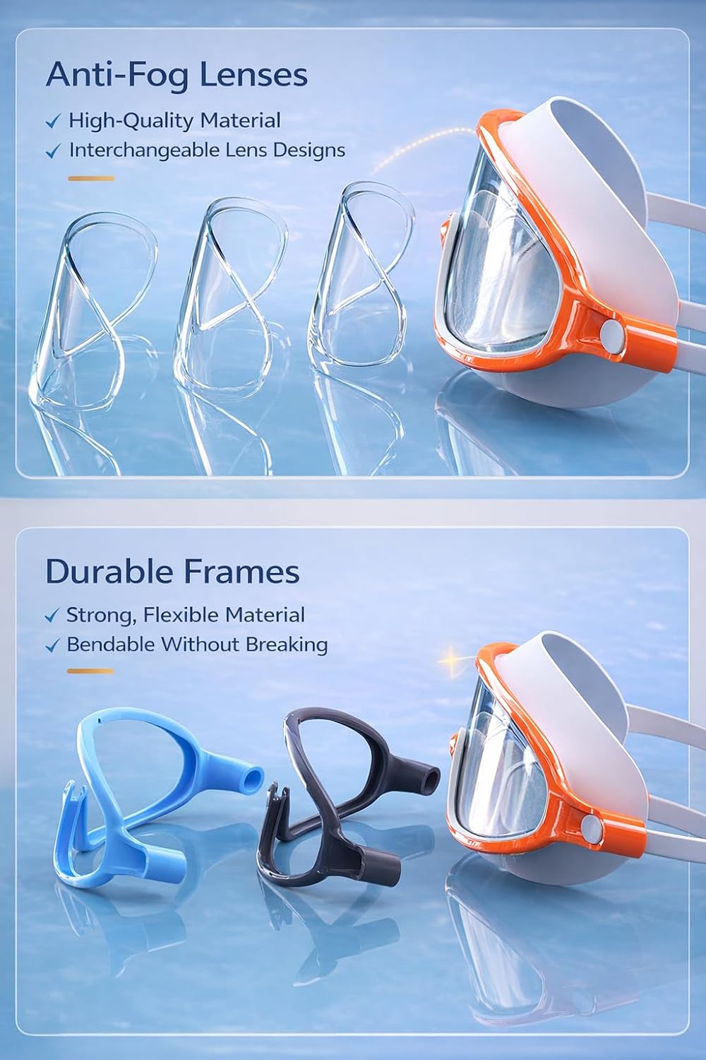 SWZEC Blumi Baby SplashyEyes Goggles - Comfortable, Waterproof Design for Kids | Fun Colors Available