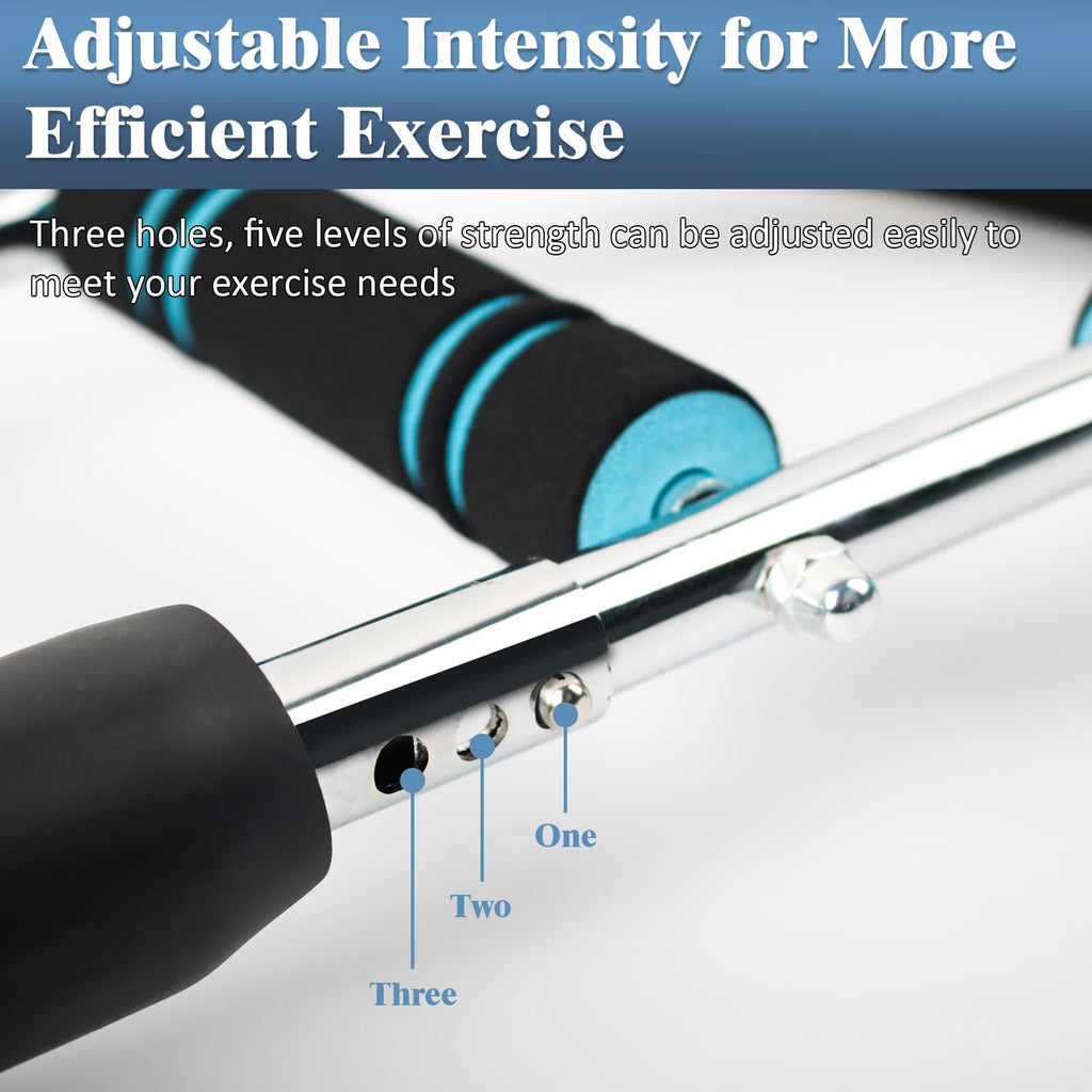 Wister Arm Trainer for Upper Body Workout – 90-160lb Adjustable Resistance Strength Training Bar for Chest, Biceps, Shoulders & Forearms | Home Gym Equipment for Men