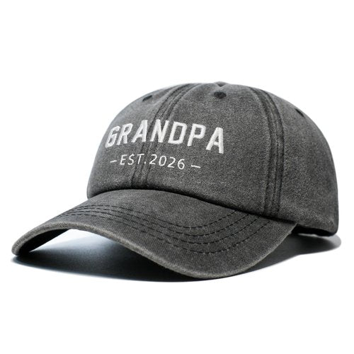 New Grandpa Gifts Est 2026 Promoted to Grandpa to be Pregnancy Announcement Gift, First Time Gifts for New Grandpas Grandfather Fathers Day Christmas Birthday Grandpas Hat for Men Adjustable