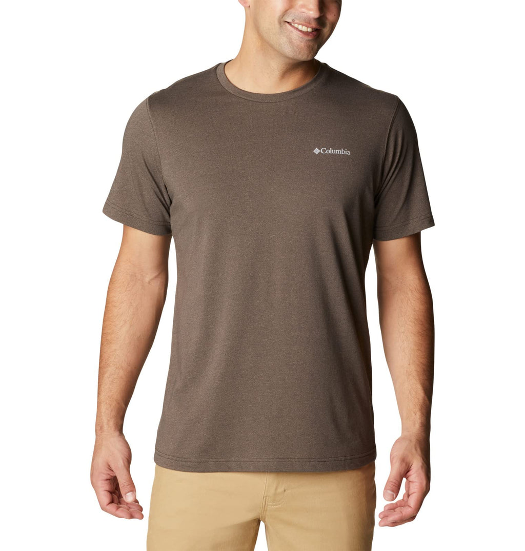 Columbia Men's Thistletown Hills Short Sleeve, Cordovan Heather, X-Small