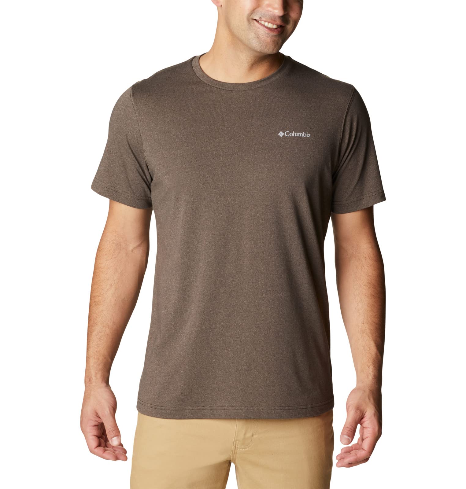Columbia Men's Thistletown Hills Short Sleeve, Cordovan Heather, X-Small