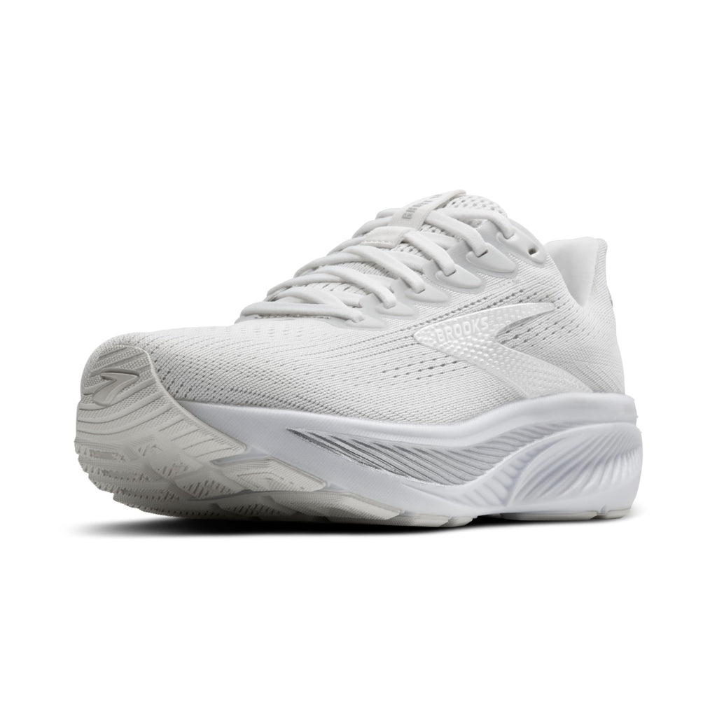 Brooks Women’s Ghost 17 Neutral Running Shoe - White/White/Grey - 5.5 Medium