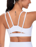 The Gym People Women's Sports Bra - Supportive Double Spaghetti Strap Design with Padding