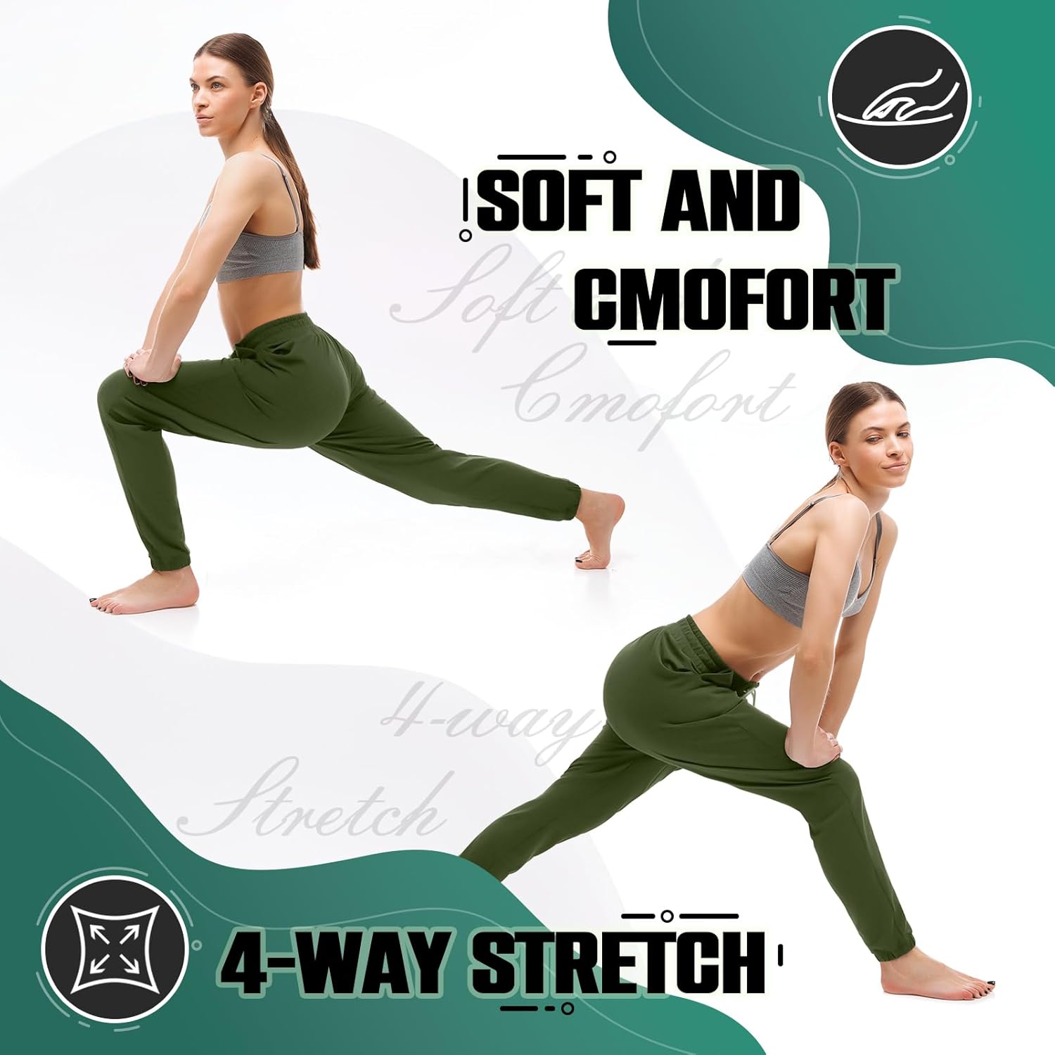Walifrey Women's Joggers - Comfortable Drawstring Sweatpants with Pockets for Gym & Lounging