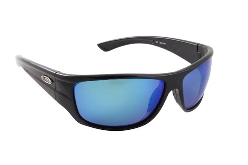 Sea Striker 225 Bill Collector Sunglasses Black Frame/Blu Mirror