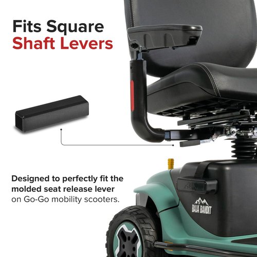 AlveyTech Seat Release Lever Grip for the Molded Plastic Seat Assemblies on Go-Go Mobility Scooters (PROHDLC1007)