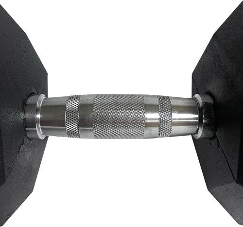 Fitness First Rubber Hex Dumbbell Pairs - Durable Weight Training Equipment for Home Gym