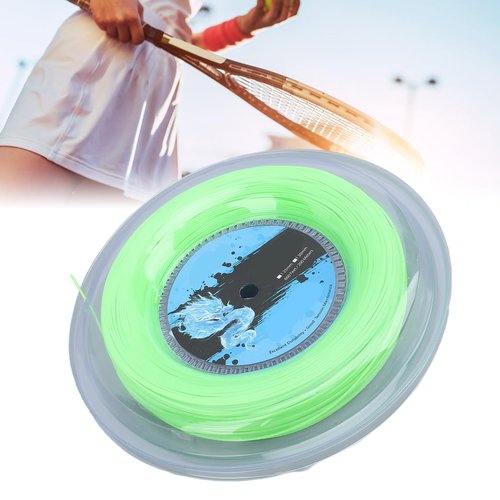 Leopacat Tennis String, String Set and 200m Reel Polyester, High Elastic Racket 200M for Training Fluorescent Green with Optimal Control Softness Power Enhances Performance