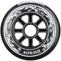 AOWISH 110mm Speed Inline Skate Wheels 110 mm Roller Blades Wheel 88A Outdoor Speed Skating Shoes Replacement Wheels, Black, Set of 3
