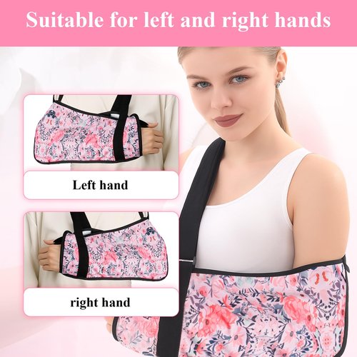 Arm Sling for Women with Strap Cushion, Fashion Shoulder Brace Support Immobilizer for Shoulder Elbow Wrist Injury, Padding Arm Support Sling for Women Men Youth Right & Left